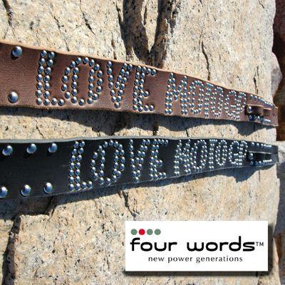 four words Love MotoGP ビンテージスタッズベルト国産手打ち 送料無料