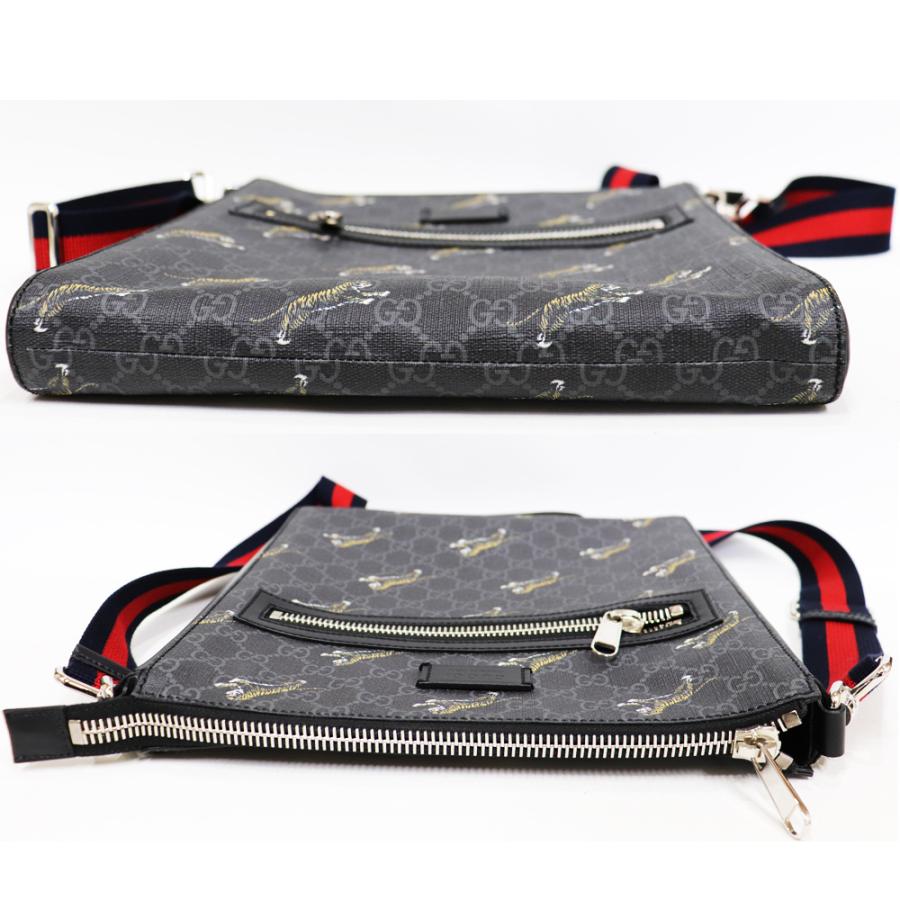 GG （美品）グッチ GUCCI 斜め掛け ショルダー バッグ GGスプリーム 黒