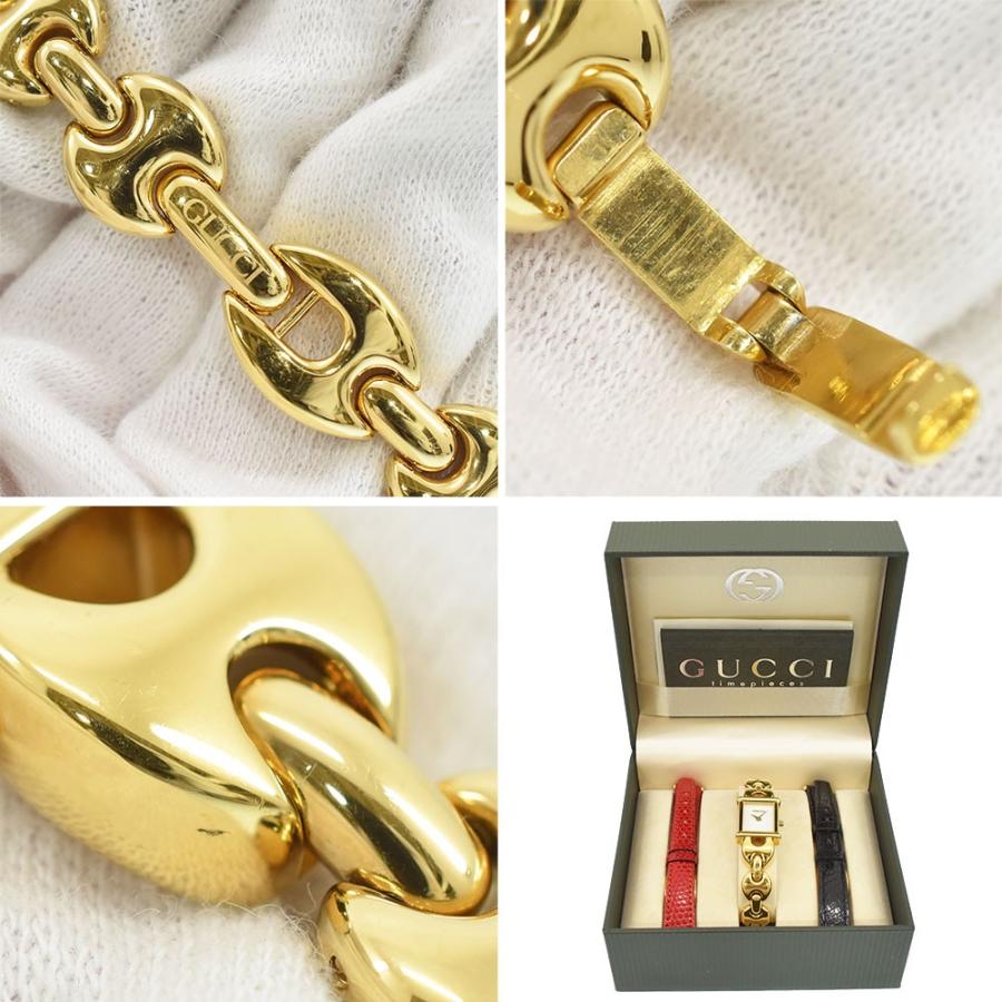 GUCCI（グッチ） 1800L チェンジベルト ウォッチ 腕時計 ホワイト文字