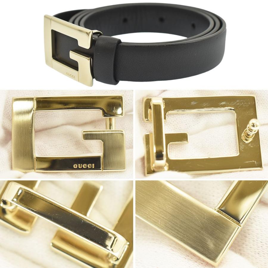 GUCCI（グッチ） GUCCI Gバックル レディース ベルト 細ベルト レザー