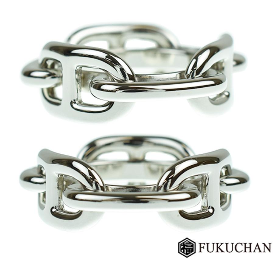 HERMES/エルメス シェーヌダンクル スカーフ リング シルバー/メタル