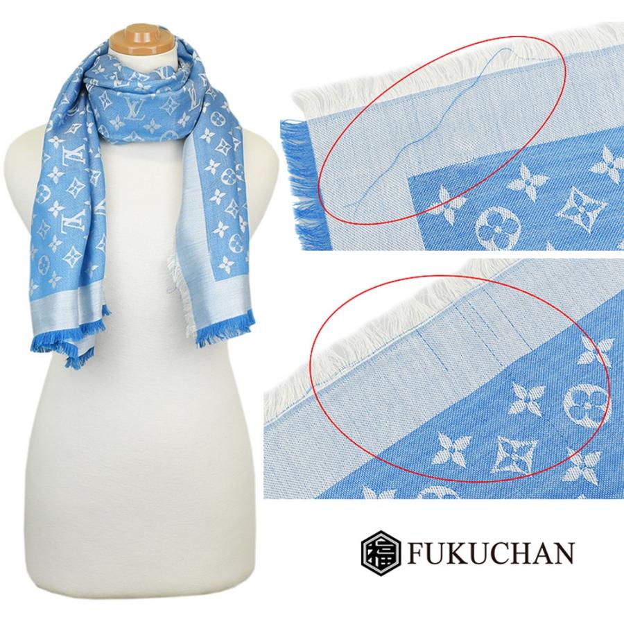 LOUIS VUITTON/ルイ・ヴィトン ショール・モノグラム デニム ブルーエ