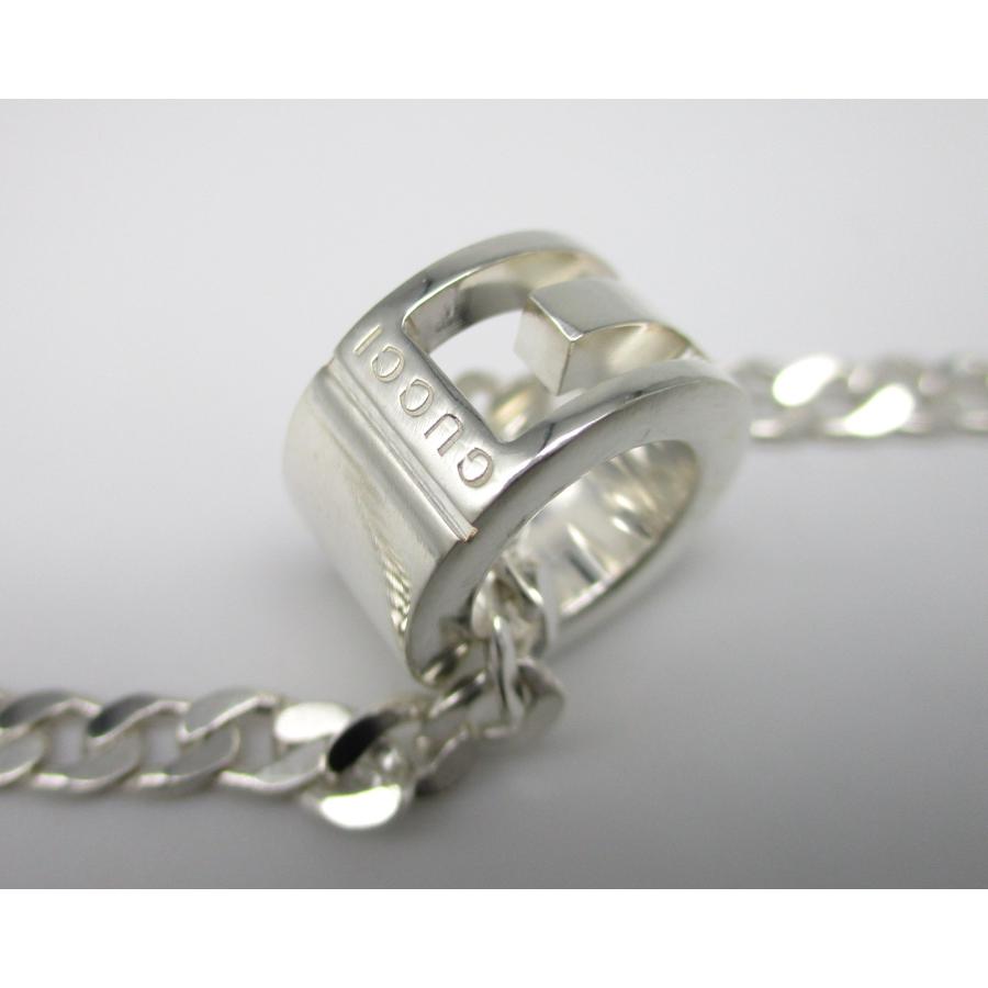 □グッチ□美品□カットアウトGリング ペンダントネックレス 喜平