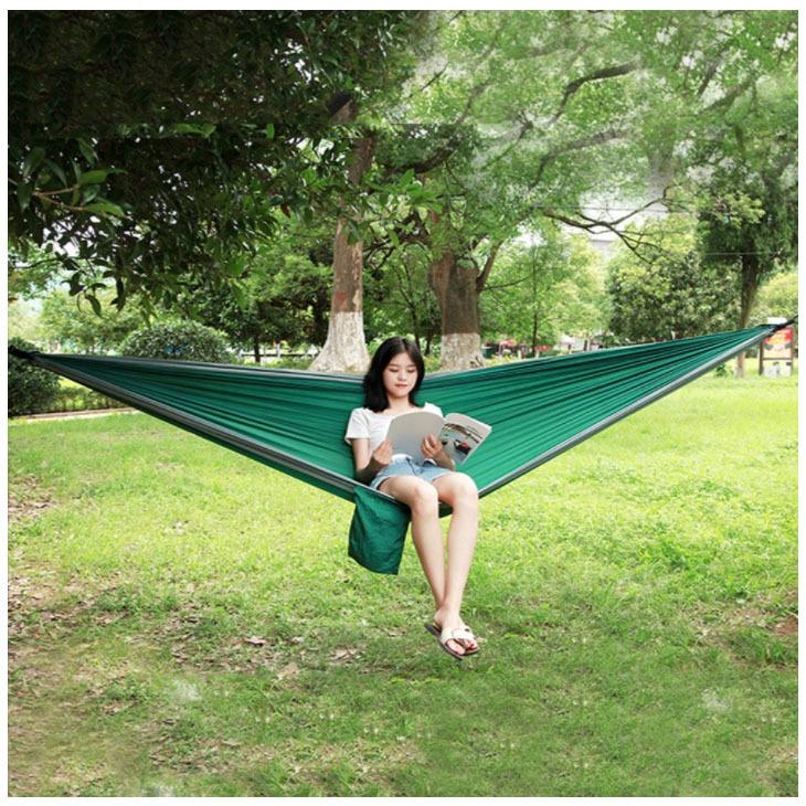 ハンモック 軽量 コンパクト キャンプ 1人用 アウトドア 吊るしタイプ