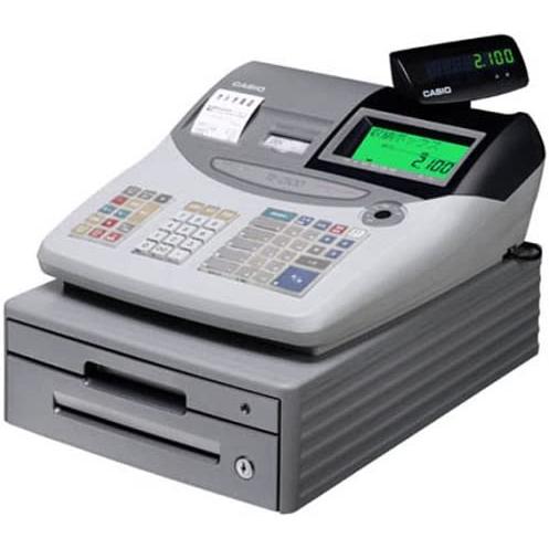 中古 カシオ CASIO TE-2100-15S グレー レジ レジスター : KOPECK2