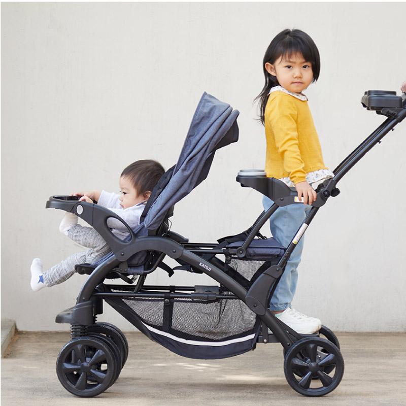 カトージ（KATOJI） ベビーカー 二人でゴーDX デニム 2人乗り 二人乗り