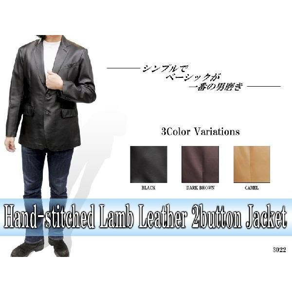 レザージャケット 革ジャン メンズ テーラードジャケット 本革 ハンド