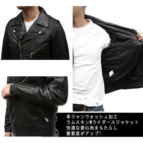 ライダースジャケット ダブル メンズ レザージャケット ライダーズ