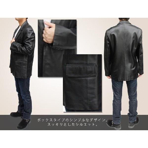 日本製 レザージャケット メンズ テーラードジャケット 2つボタン