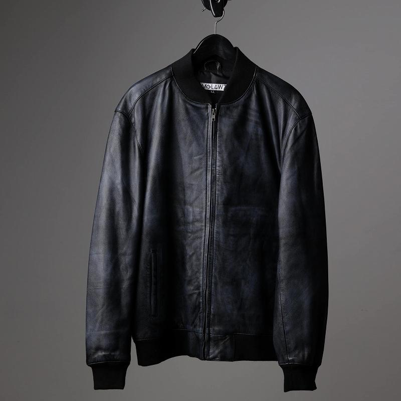 Mo-LAWS MA-1ジャケット レザージャケット 革ジャン メンズ レザー