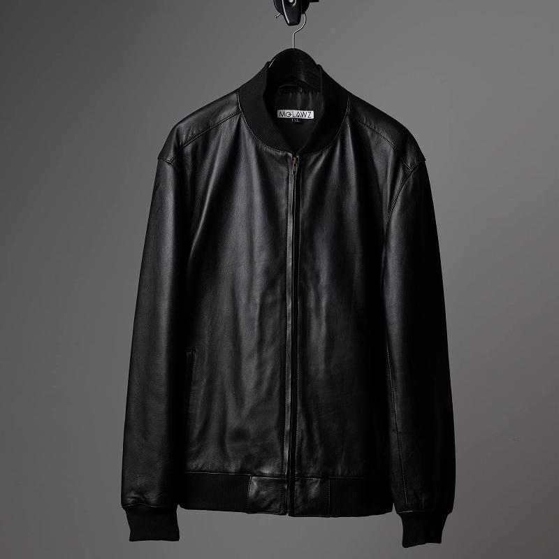 Mo-LAWS MA-1ジャケット レザージャケット 革ジャン メンズ レザー
