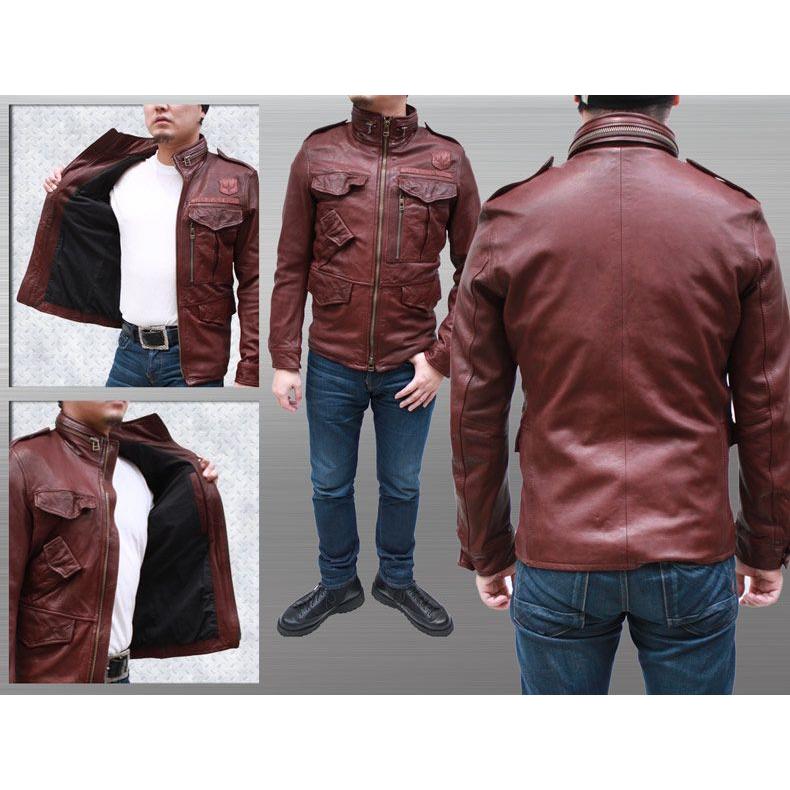 AVIREX M-65 CUSTOM MILITARY JACKET アヴィレックス レザージャケット