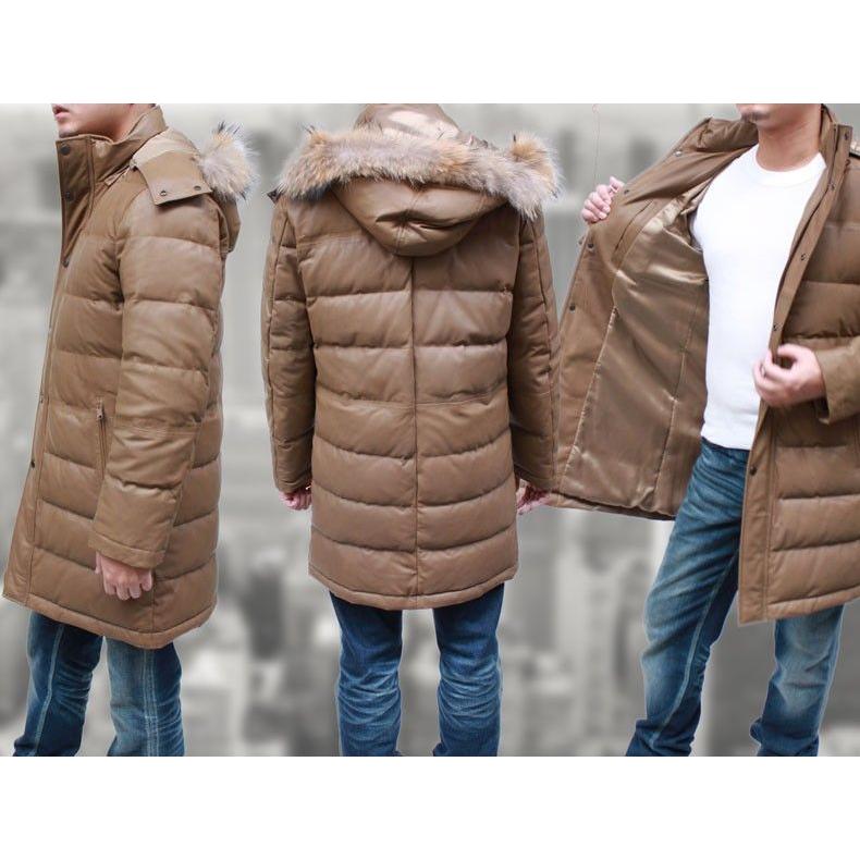 有名メーカー ダウンコート メンズ ダウンジャケット ゴート 山羊