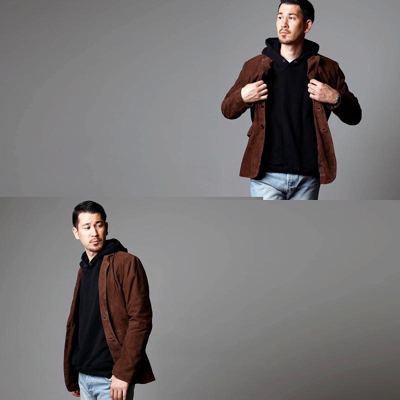 Mo-LAWS レザージャケット メンズ スウェード スエード 本革 ゴート