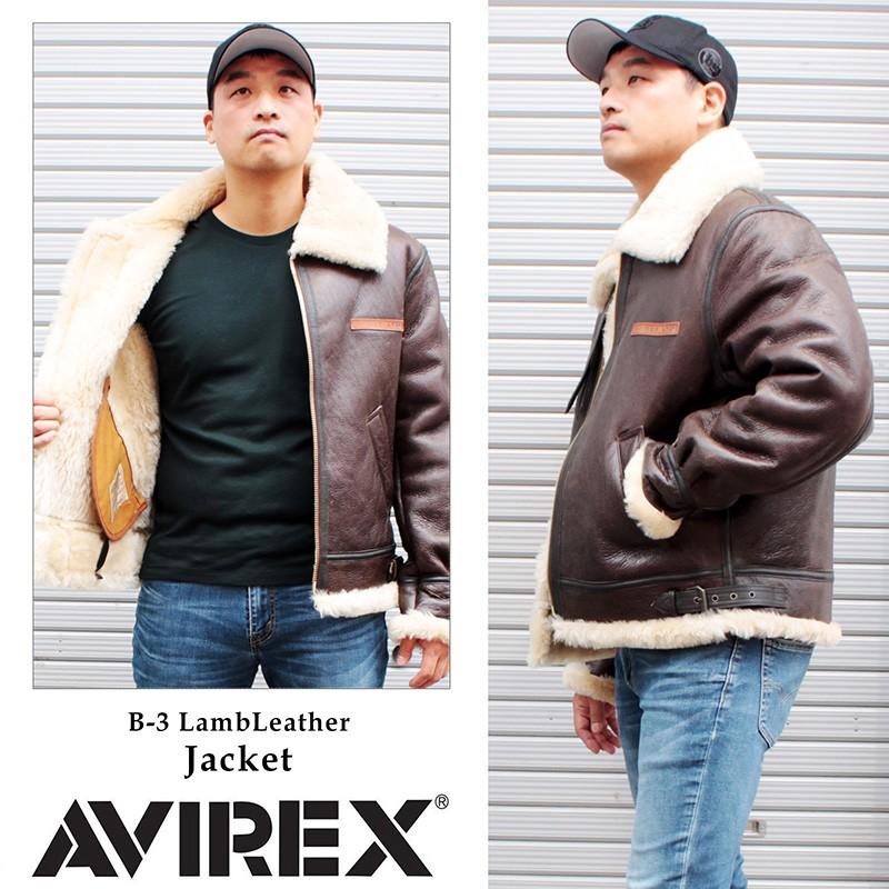 AVIREX（アヴィレックス） 本革 B-3ジャケット ムートンジャケット
