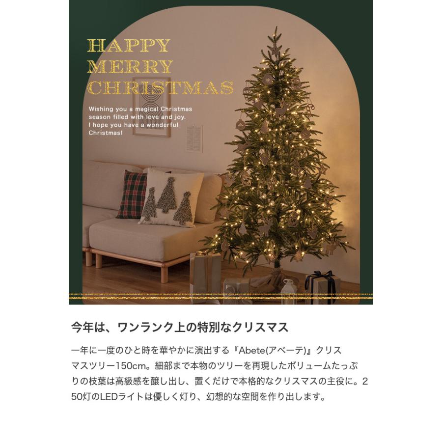 クリスマスツリー ツリー 150cm LEDライト付き ドイツトウヒ ヌード