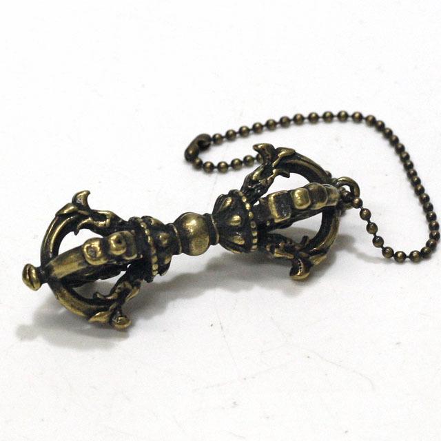 チベット密教法具 バジュラ 五鈷杵 ストラップ お守り アクセサリー