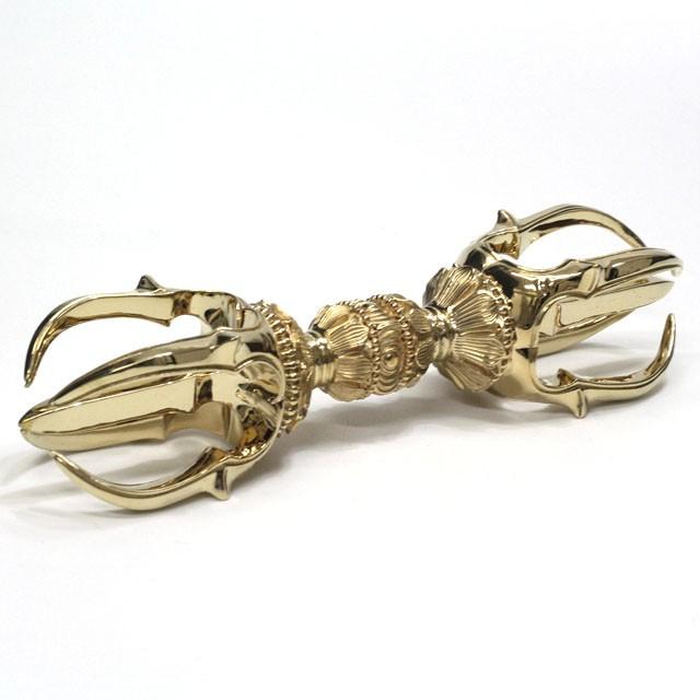 密教法具 五鈷杵 金剛杵 バジュラ 特大約20．5cm 巧上品 精緻彫り