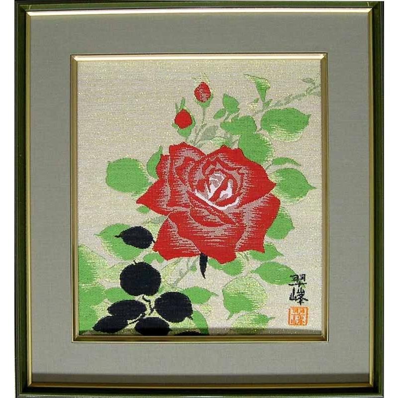 絵画（色紙額） 赤い薔薇 （吉村翠峰） : 掛け軸・絵画の専門店 掛軸堂