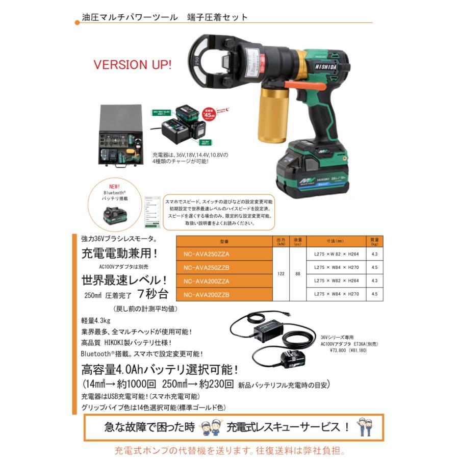 西田製作所 NC-AVA250ZZB (4.0Ahバッテリ×1) LILLIUM （リリアム