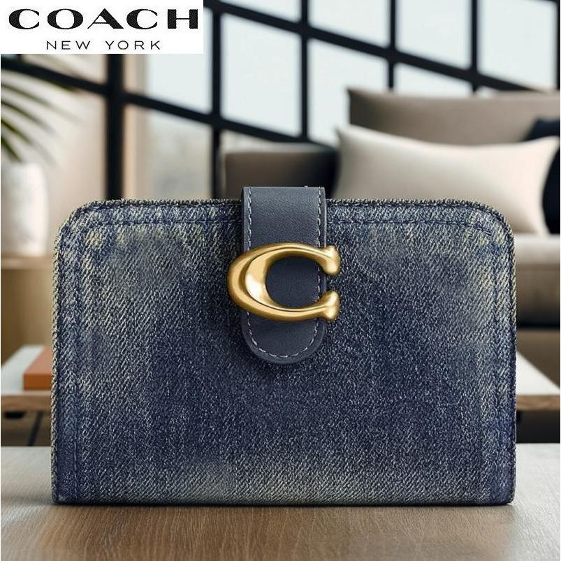 COACH（コーチ） 二つ折り財布 デニム 財布 2026春新作 カードケース