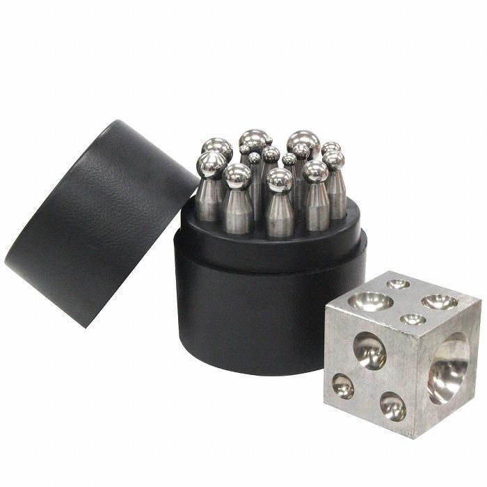 サイコロ玉台 矢坊主 セット 突き棒 半球 型打台 金具 ボタン コンチョ