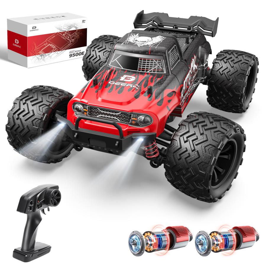 DEERC ラジコン ラジコンカー 速い オフロード 4WD デュアルモーター