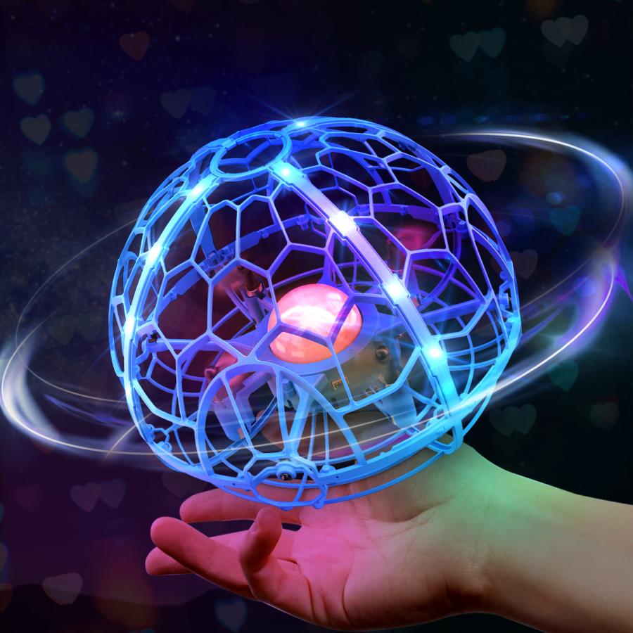 フライングボール 飛行ボール UFOおもちゃ ミニドローン LEDライト付き