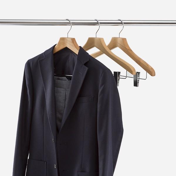 KEYUCA（ケユカ） スーツハンガー ズボン ジャケットハンガー[天然木