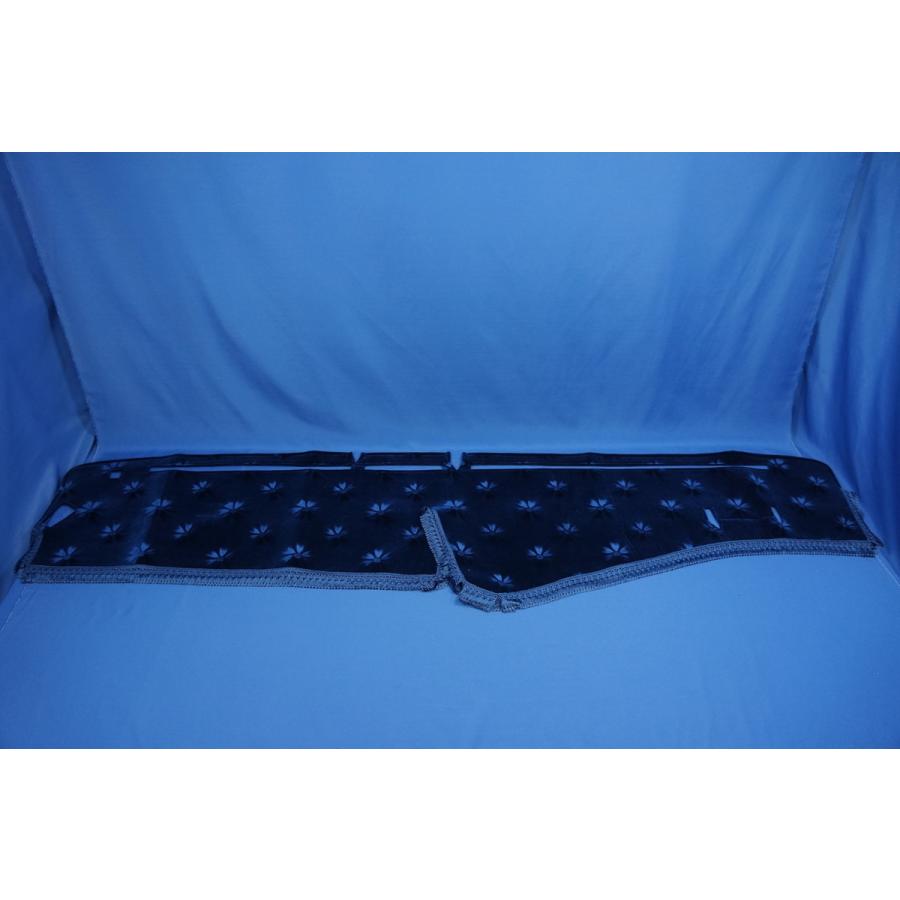 17スーパーグレート用 モケットフラワー コスモス ダッシュマット 濃紺