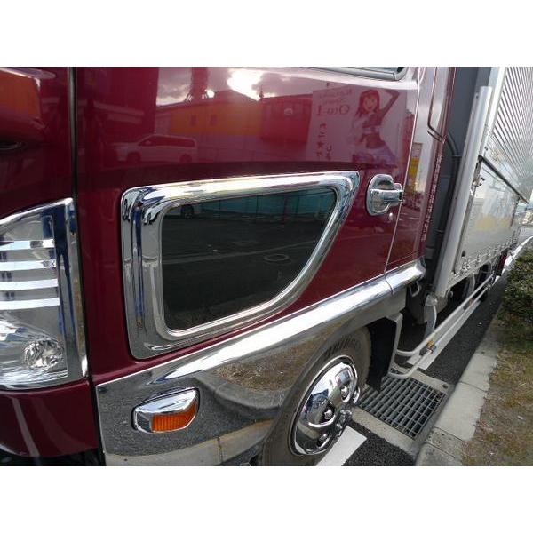 トラック 雅 17スーパーグレート用 PP安全窓 ウロコ柄 非透明 外窓