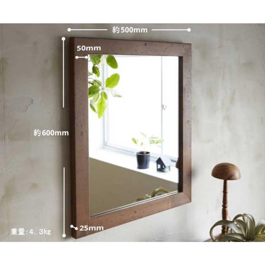 洗面台 鏡 木枠 交換 diy 洗面鏡 /パイン ブラウン 500×600mm/ 姿見