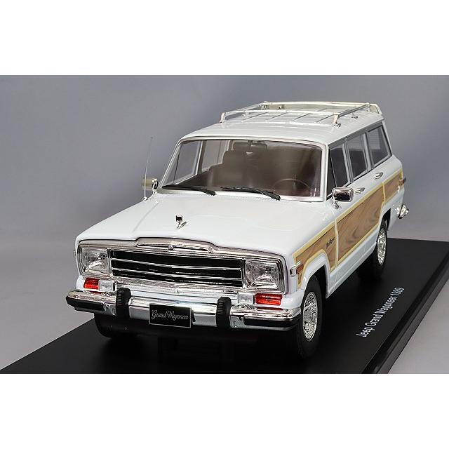 KKスケール 1/18 ジープ グランド ワゴニア 1989 ホワイト : キッド