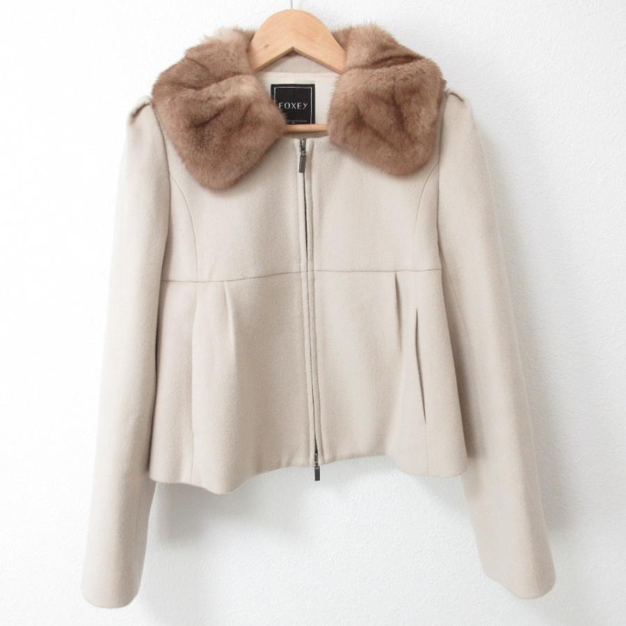 FOXEY（フォクシー） 良品 パウダーショコラ ミンクファー カシミヤ100