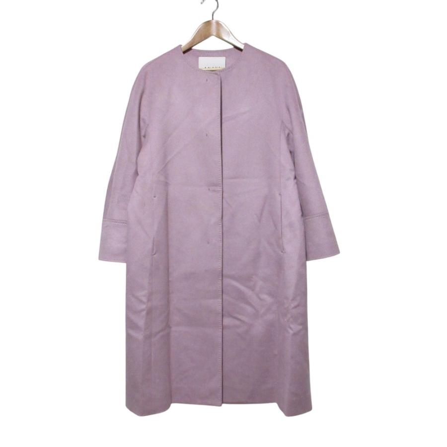 ANAYI（アナイ） 美品 カシミヤ100％ ノーカラーコート ロングコート