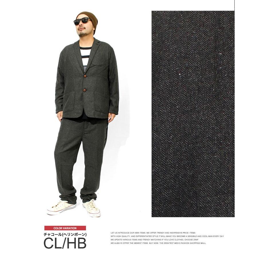 セットアップ メンズ 大きいサイズ ウール ツイード 上下 テーラード