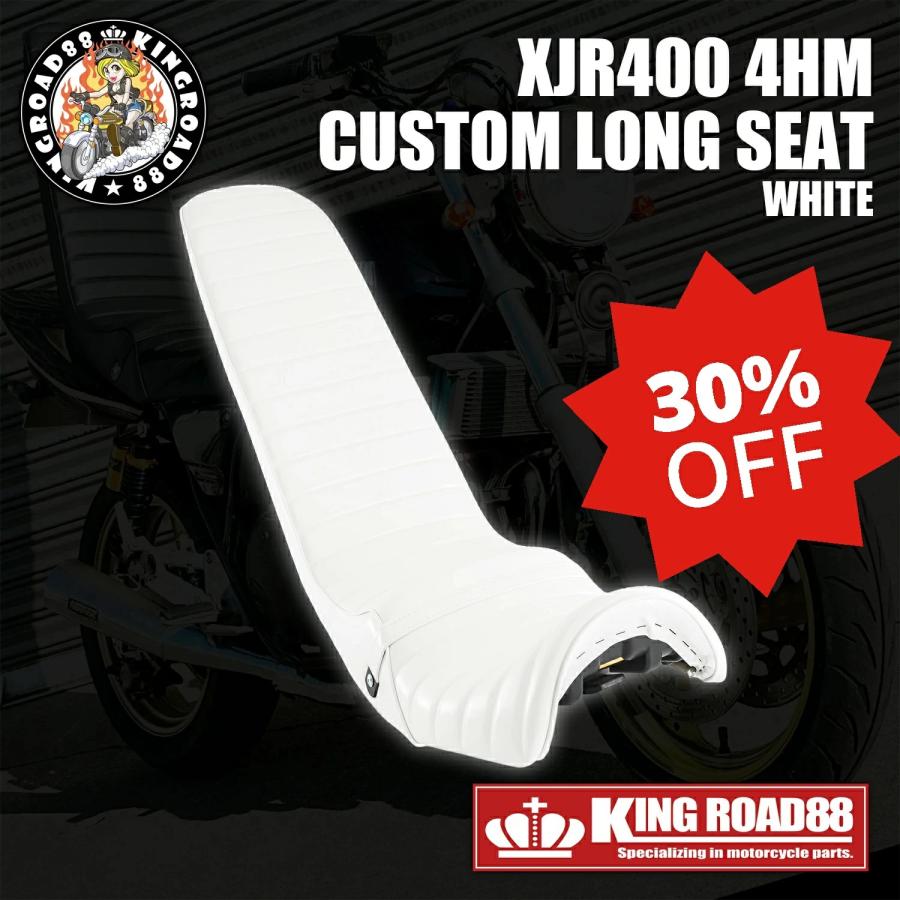 三段シート XJR400 前期 4HM KingRoad88 エナメル ホワイト 3段シート