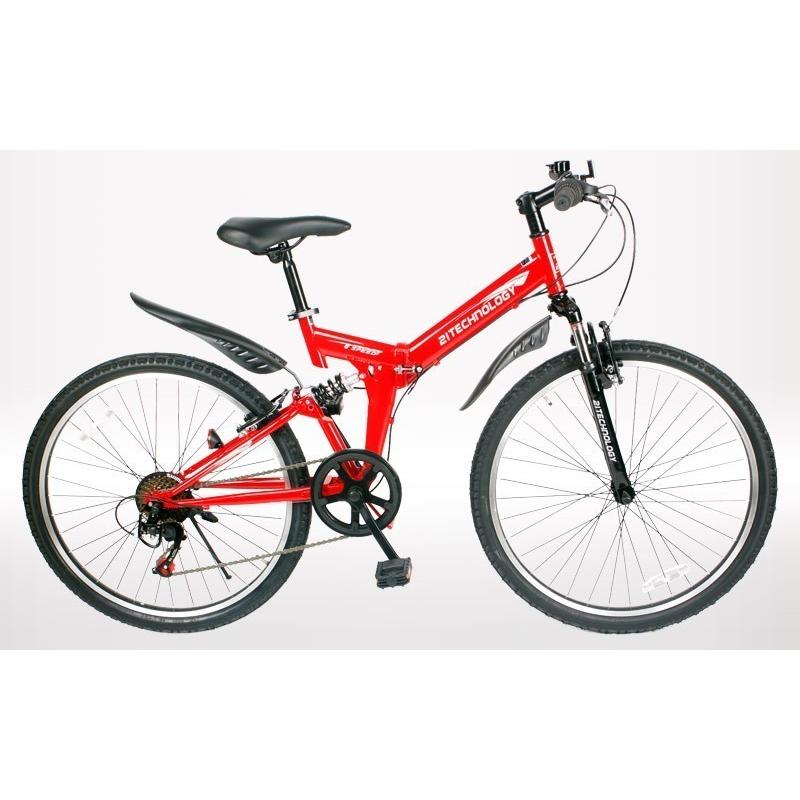 21Technology マウンテンバイク 26インチ 自転車 シマノ製6段変速