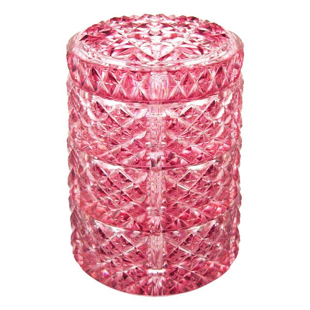 伝匠 薩摩切子 三段重 金赤 （秀逸品） : オーリックヤフー店 - 通販