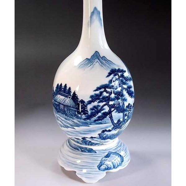 xkxl様用 色鮮やかな陶器の花瓶 山水画の陶器花瓶 高さ約45cm xkxl様用