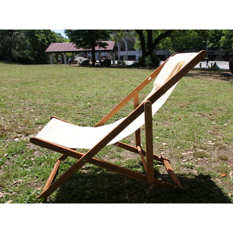 テリア 折りたたみ式デッキチェア エクステリア 折りたたみ 木製 椅子