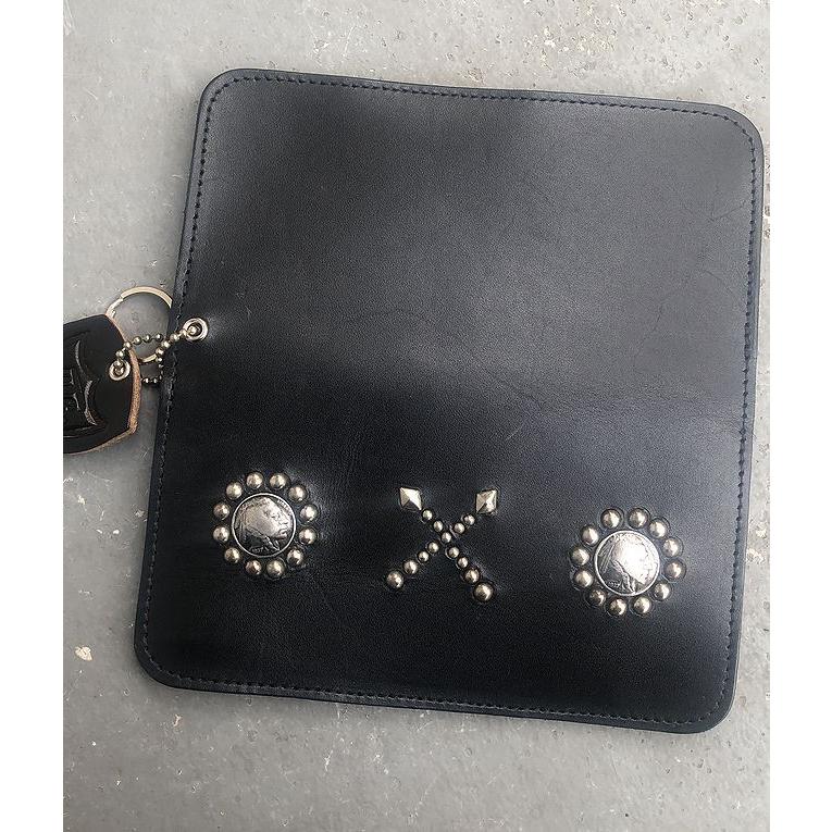 HTC コンチョ 5セント硬貨 インディアンヘッド スタッズ ウォレット 長