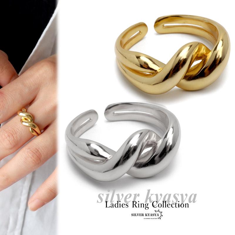 シルバー925 ツイストリング ねじりリング ひねりリング gold 18KGP