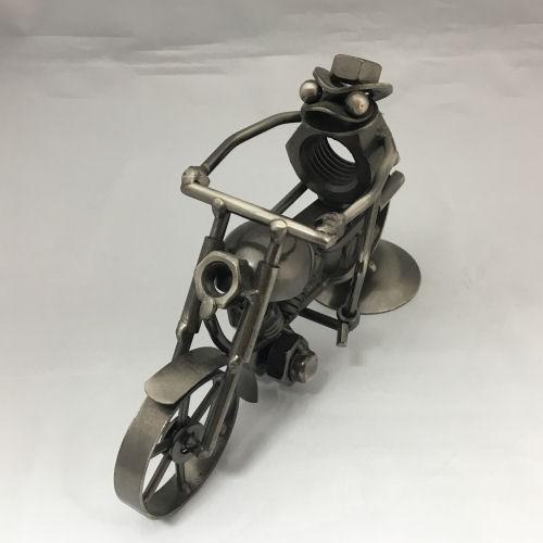 メタルクラフト バイク かえる ジャンクアート 金属アート 鉄 bike