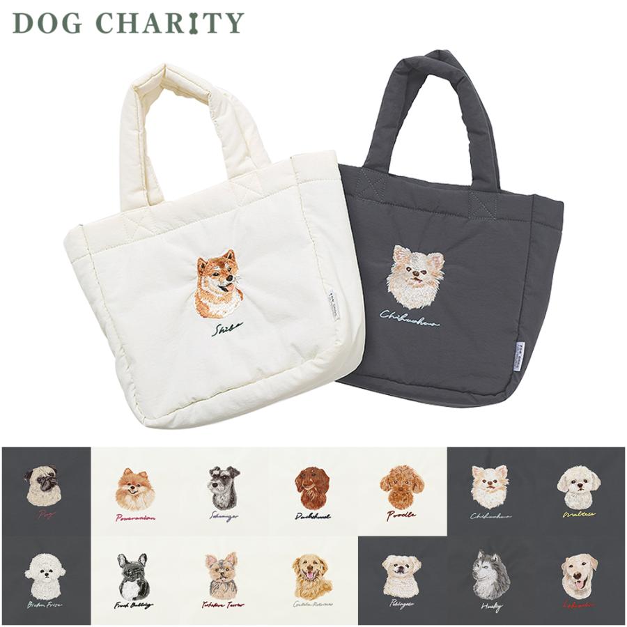 Flowering（フラワーリング） トートバッグ ドッグチャリティ 柴犬
