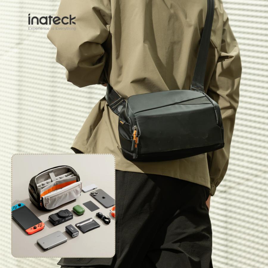 Inateck [多機能 大容量]Inateck ボディバッグ スリングバッグ