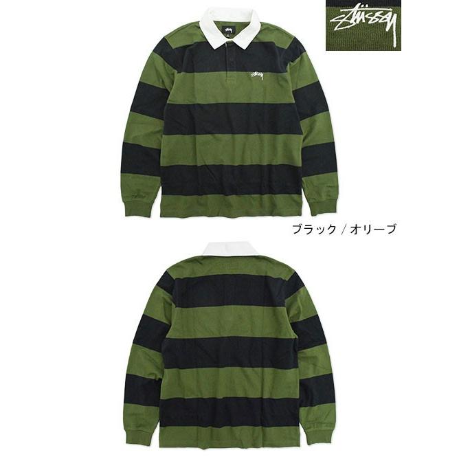 STUSSY（ステューシー） ポロシャツ 長袖 メンズ Classic Stripe Rugby