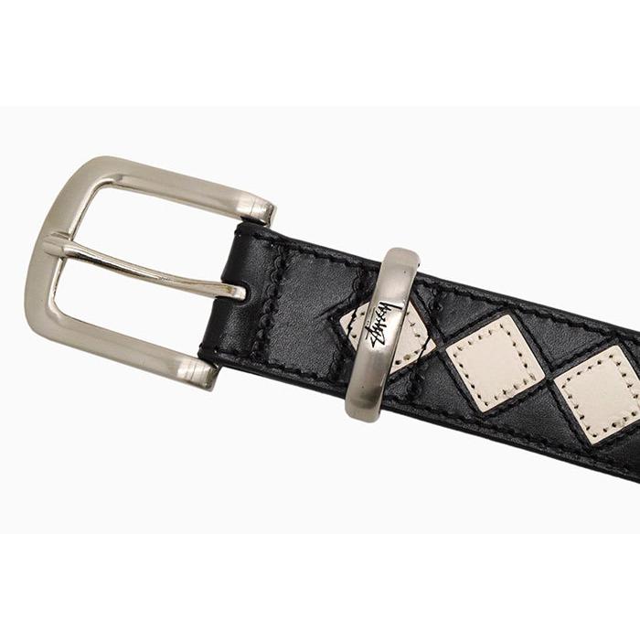 STUSSY（ステューシー） ベルト メンズ Argyle Stitch Leather