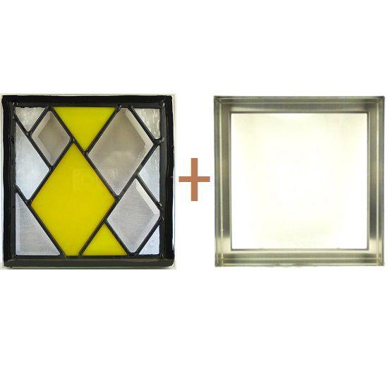 大型 ステンドグラスパネル 三重構造 高性能 住宅 玄関ドアリフォーム