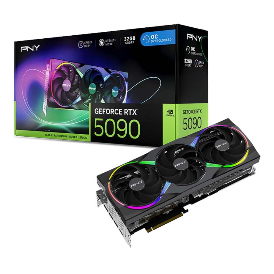 PNY GeFORCE RTX 5090 32GB ARGB Overclocked TripleFan グラフィック